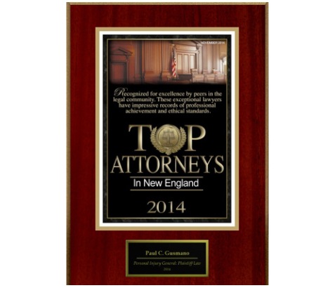 Top Attorneys In New England | Paul C. Gusmano | Personal Injury General Plaintiff Law | 2014